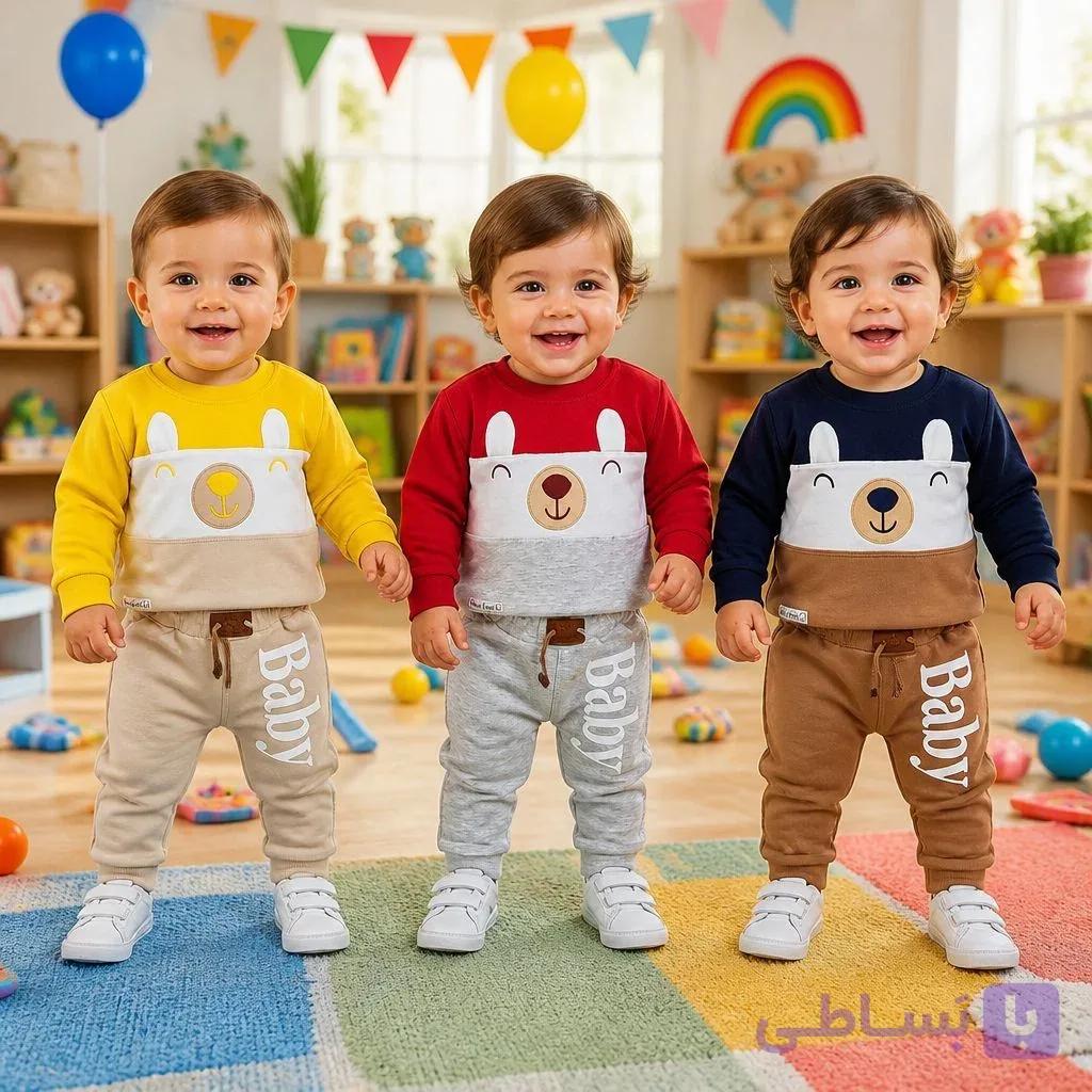 بلوز شلوار تو کرک گرم(۶ماه تا۳سال)