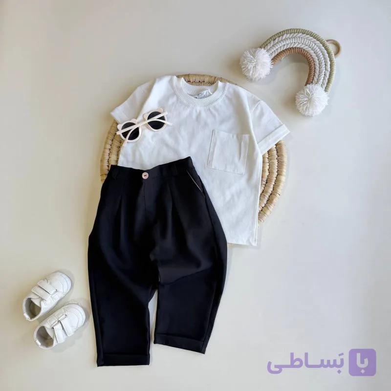 شلوار مازراتی مشکی(۸ماه تا۶ سال) — تصویر 1