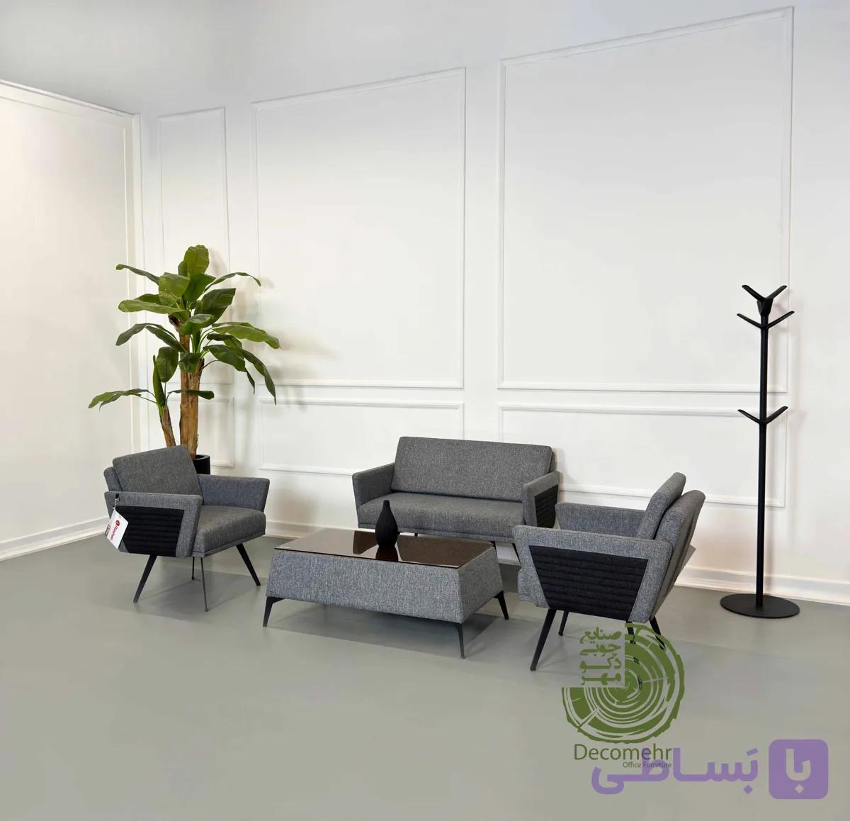نیم ست اداری F600 (برند راشن) طوسی — تصویر 1