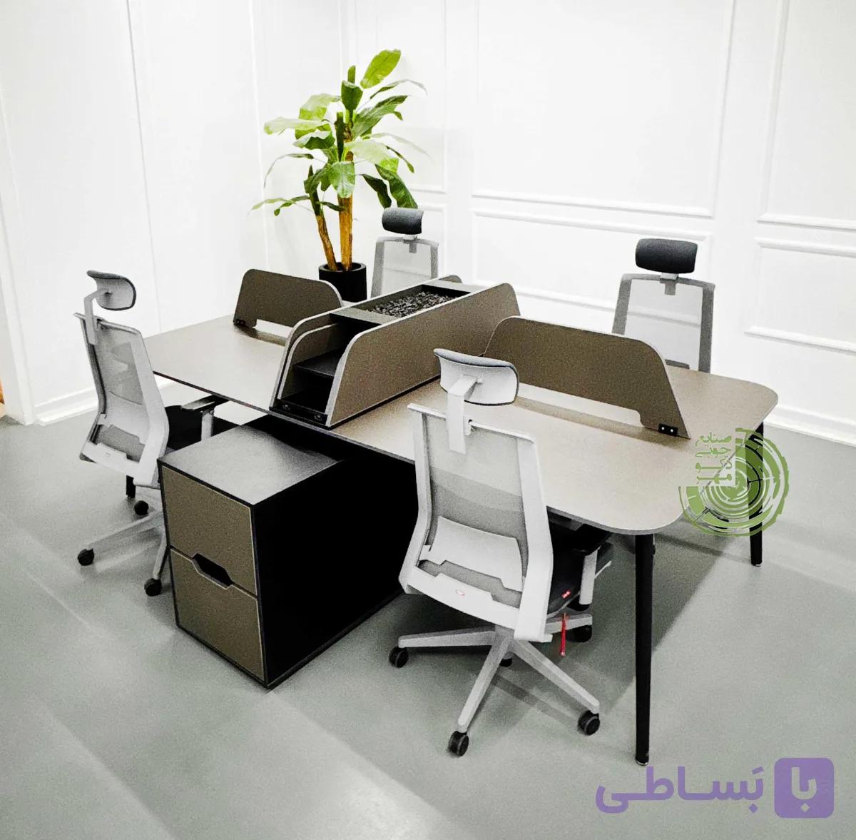 میز کارگروهی دکومهر پایه فلزی کدWS610 — تصویر 1