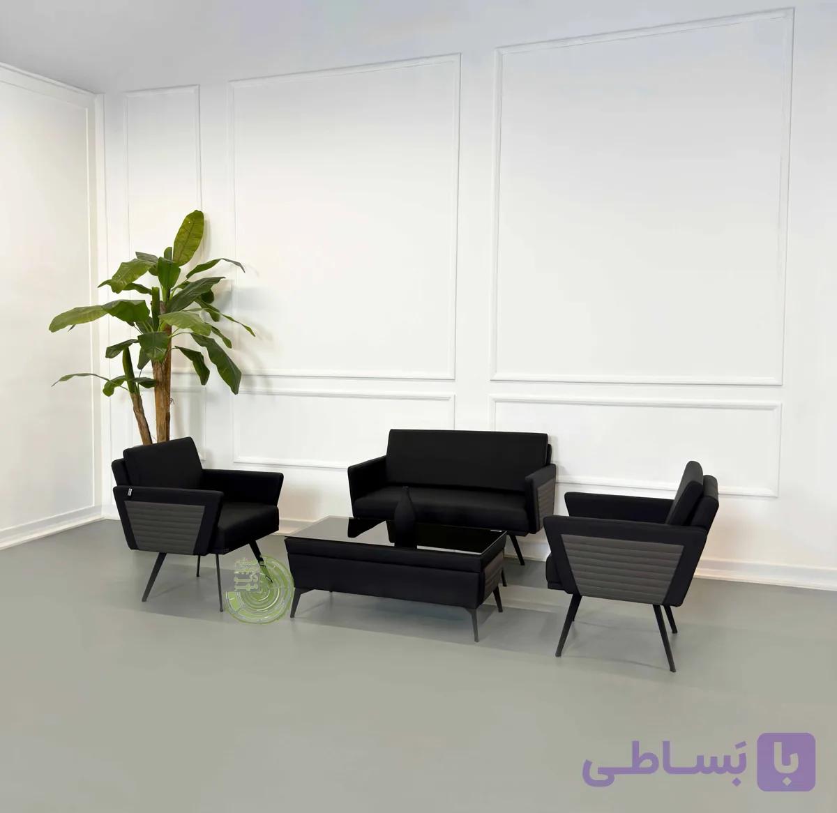 نیم ست اداری F600 (برند راشن) مشکی — تصویر 1