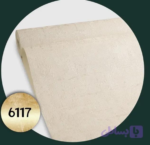 کاغذ دیواری طرح پتینه رنگ کرم از آلبوم فانتوم کد 6117 — تصویر 1