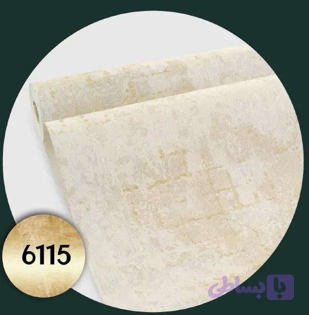 کاغذ دیواری طرح پتینه رنگ کرم طلایی از آلبوم فانتوم کد 6115 — تصویر 1