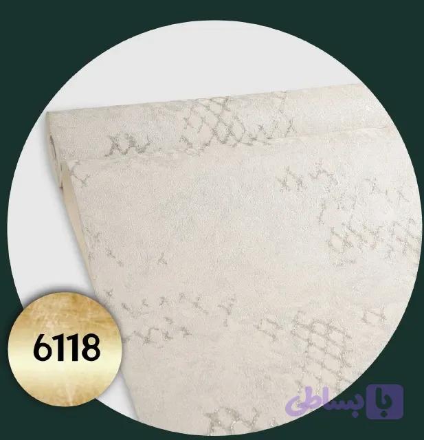 کاغذ دیواری طرح هندسی رنگ کرم از آلبوم فانتوم کد 6118 — تصویر 1