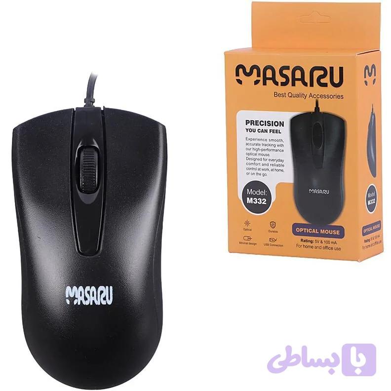 ماوس سیم دار ماسارو مدل M332 - مشکی