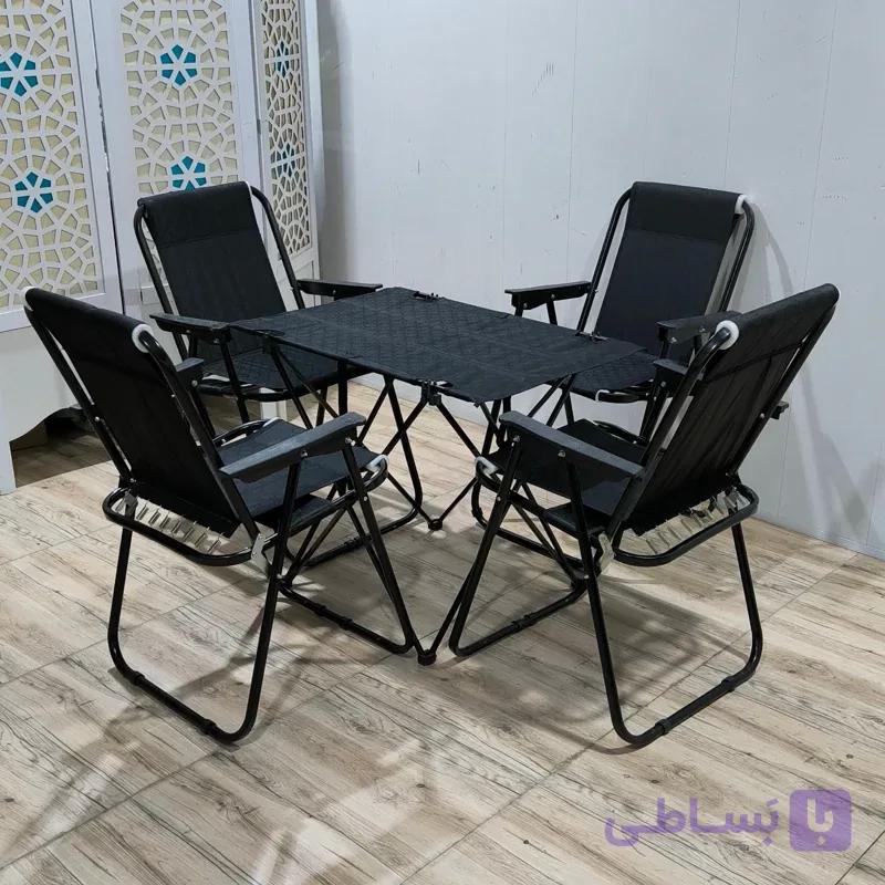 ست صندلی ساحلی 9 فنر و میز تاشو برزنتی استراکچر — تصویر 1