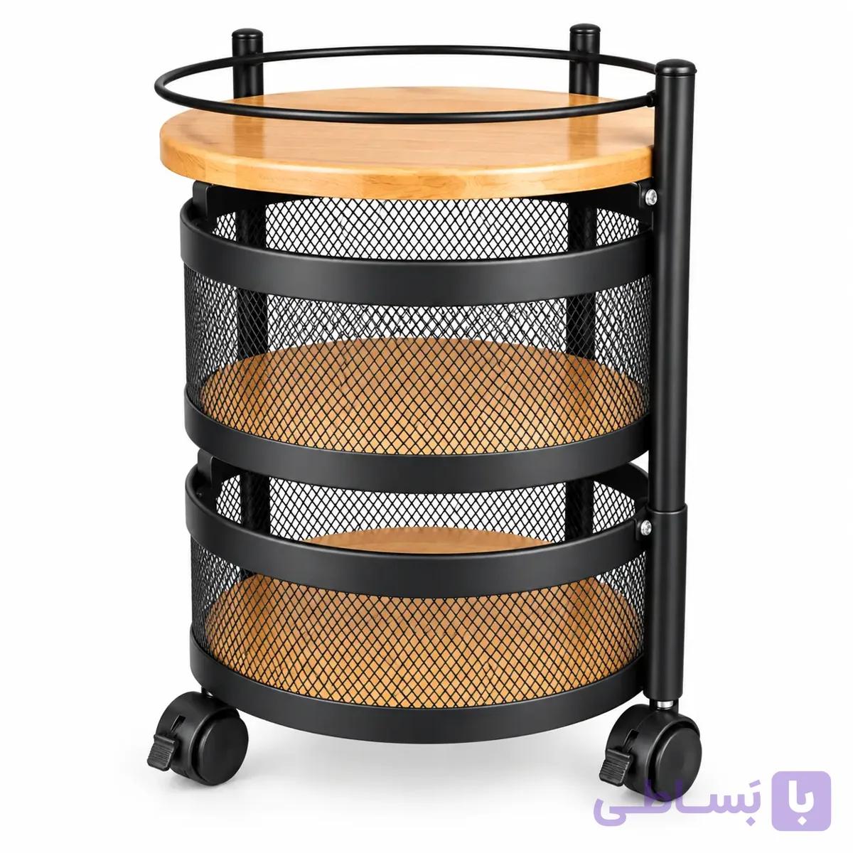 سبد سیب زمینی و پیاز یونیک مدل UN-2954 دو طبقه توری گرد — تصویر 1