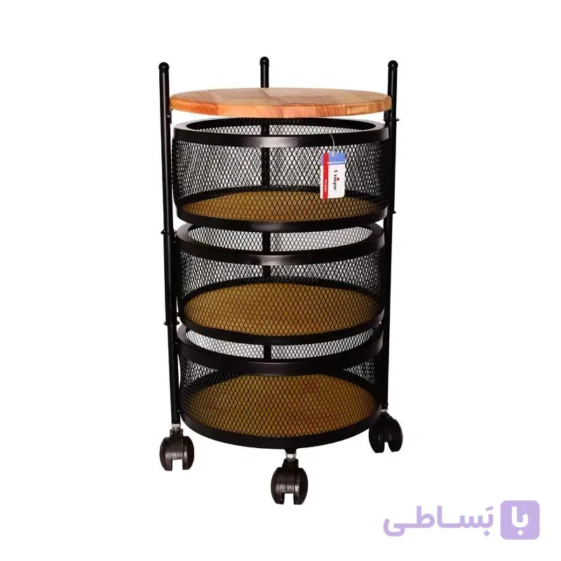 سبد سیب زمینی و پیاز یونیک مدل UN-2956 سه طبقه توری گرد — تصویر 1