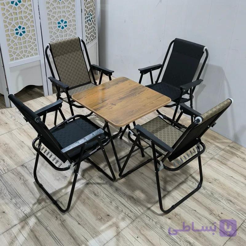 ست صندلی ساحلی 9 فنر و میز MDF — تصویر 1