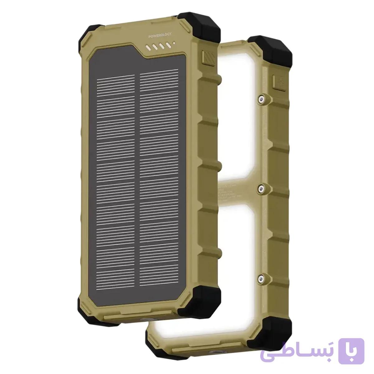پاوربانک سولار پاورولوژی مدل SOLARA PPBCHA99KH ظرفیت 20000mAh توان 22.5W — تصویر 1