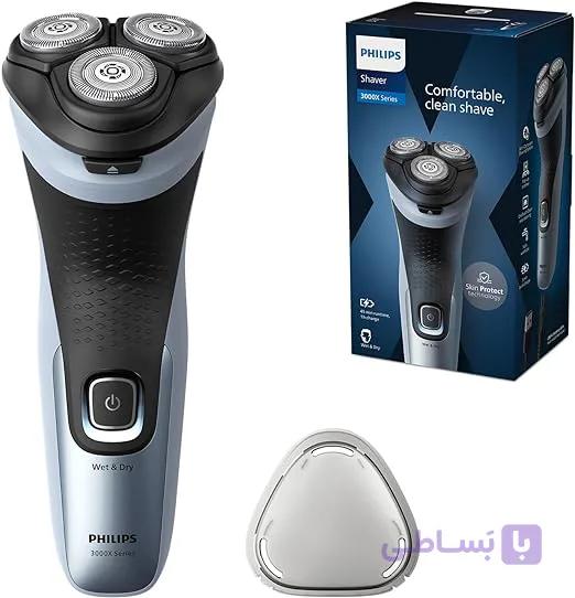 ریش تراش فیلیپس مدل X3063 با تکنولوژی برش چرخشی و ضد آب- گارانتی 24 ماهه امیرالکترونیک ویستا — تصویر 1