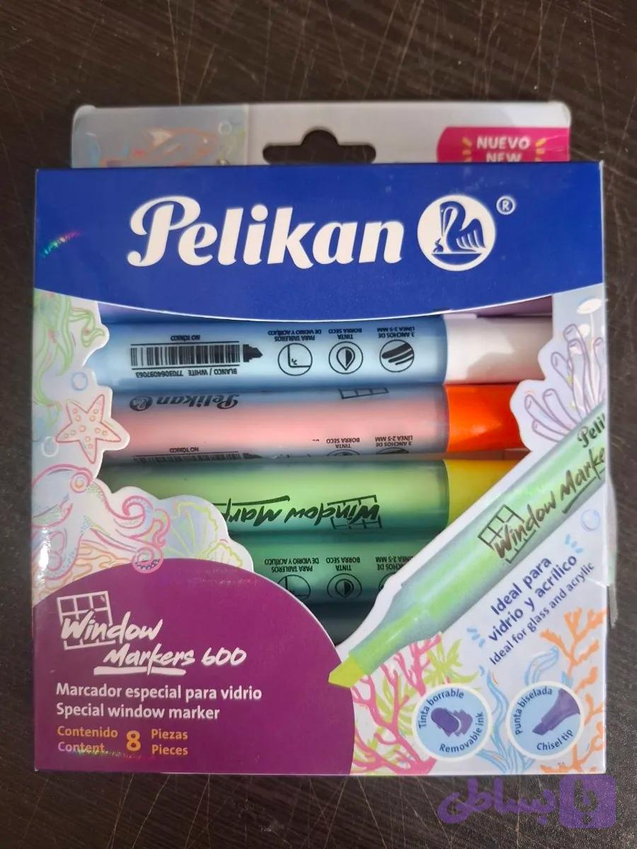ماژیک پلیکان (Pelikan) اصل مخصوص گلس‌برد مشکی – رنگ‌بندی متنوع — تصویر 1