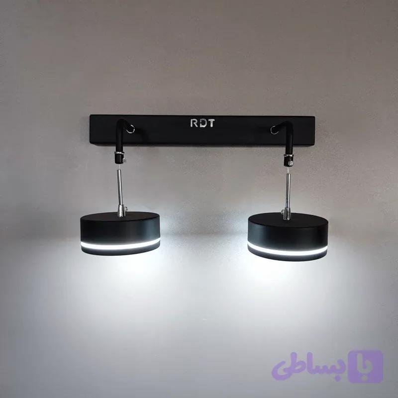 چراغ دیواری مدل آویز ۲شعله مشکی کد۱۳۰۰
