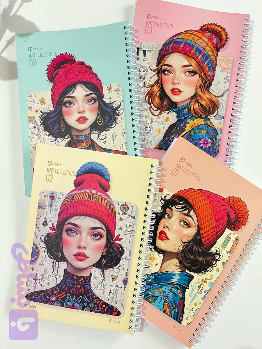 دفترسیمی ۸۰ برگ طرح دختر کلاهدار