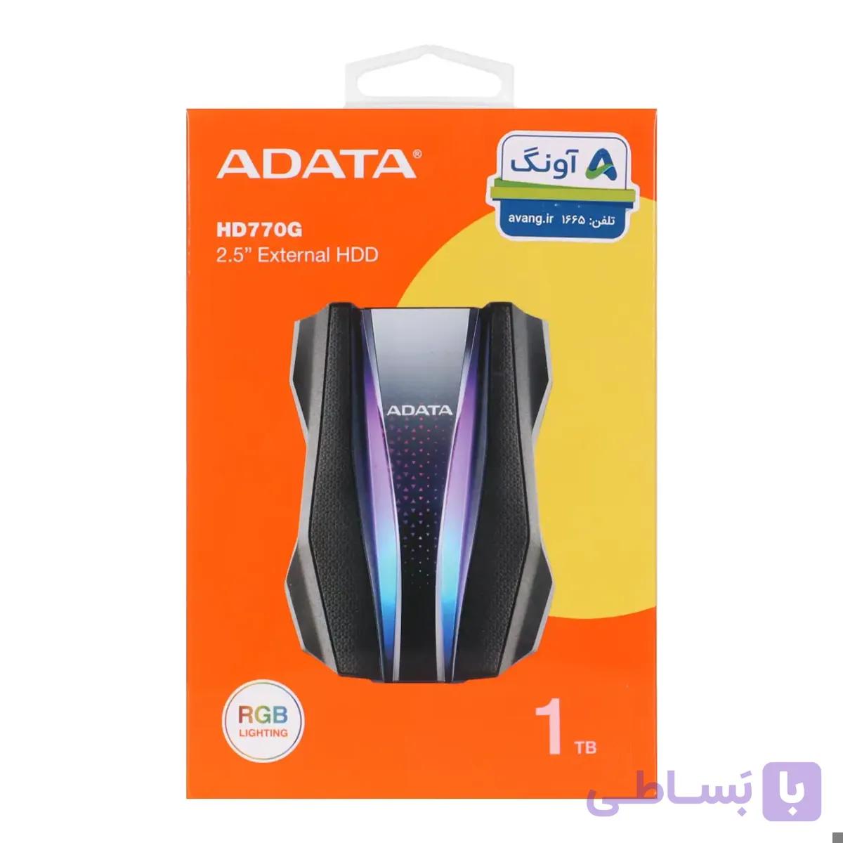 هارد اکسترنال ADATA مدل HD770G ظرفیت 1TB - قرمز، گارانتی شرکت آونگ، اپن باکس