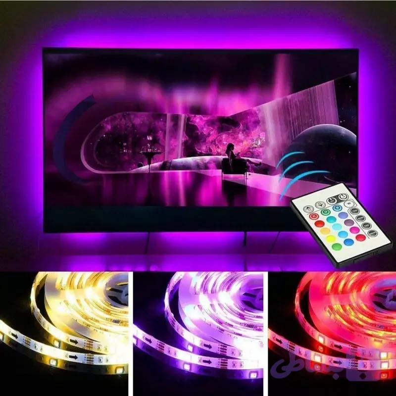 پکیج نورپردازی پشت تلویزیون با ریسه RGB — تصویر 1