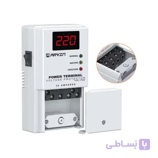 محافظ برق ترمینالی دیجیتال آروین مدل PT800 | امنیت ساختمان آتی نور