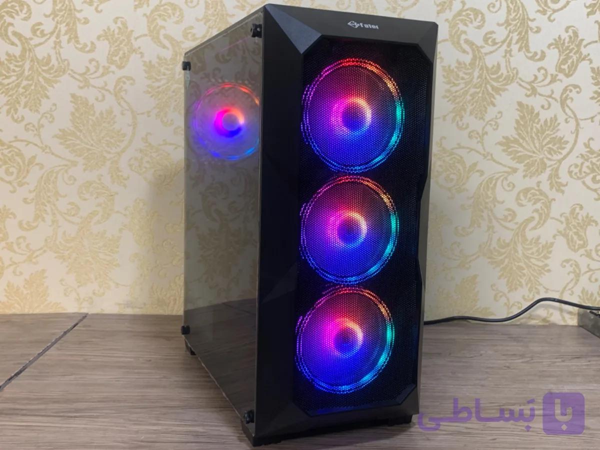 کیس RGB گیمینگ Core i5 رم 16گیگ گرافیک8گیگ DDR5 با گارانتی تعویض کد T9 — تصویر 1