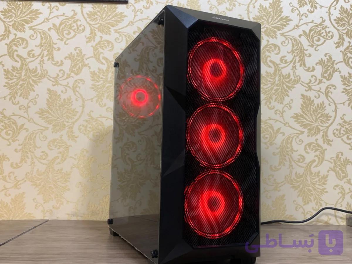 کیس شیشه ای نسل12 گیمینگ طراحی اداری خانگی cori5 رم16 گرافیک 8 گیگ DDR5 کد D444 — تصویر 1