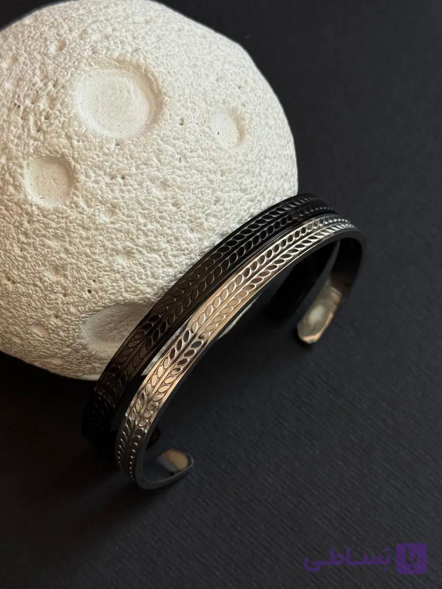 دستبند بنگل استیل خوشه‌ای رنگ ثابت | طرح خاص با کیفیت