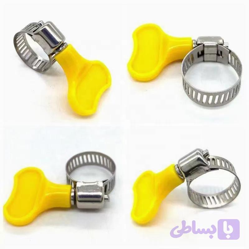 بست پروانه ای استیل سایز 13 - 19 ضد زنگ (بسته ی 10 و 100 عددی) — تصویر 1