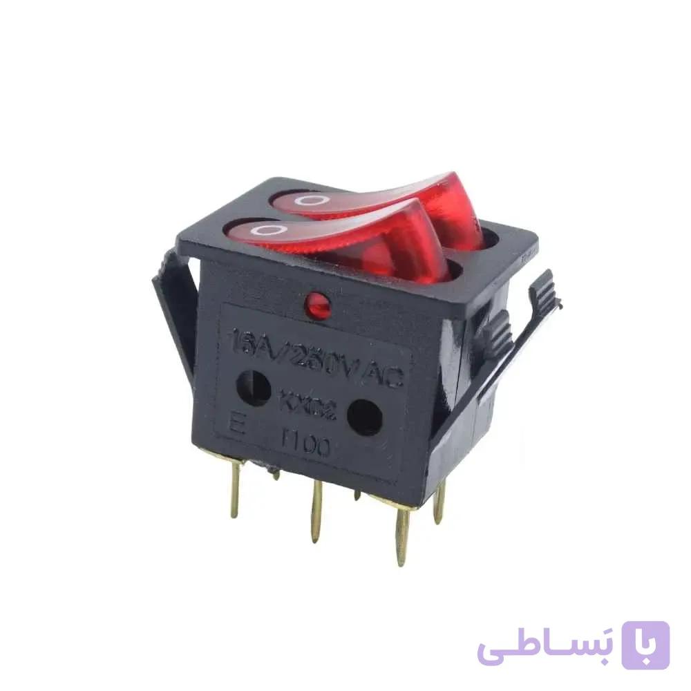 کلید راکر دو پل چراغ دار 16 آمپر برند TAVANKAR — تصویر 1