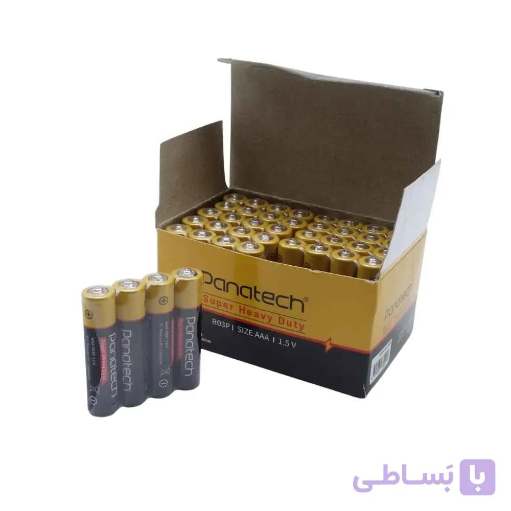 باتری نیم قلم AAA برند پاناتک بسته 40 عددی — تصویر 1