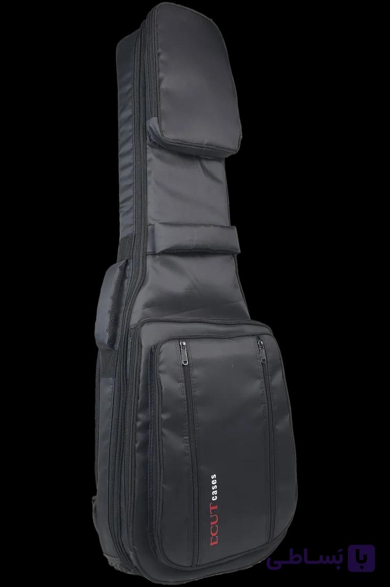 سافت کیس گیتار الکتریک ایکات کیس مشکی با پوشش داخلی قرمز M2Y-103-3 — تصویر 1