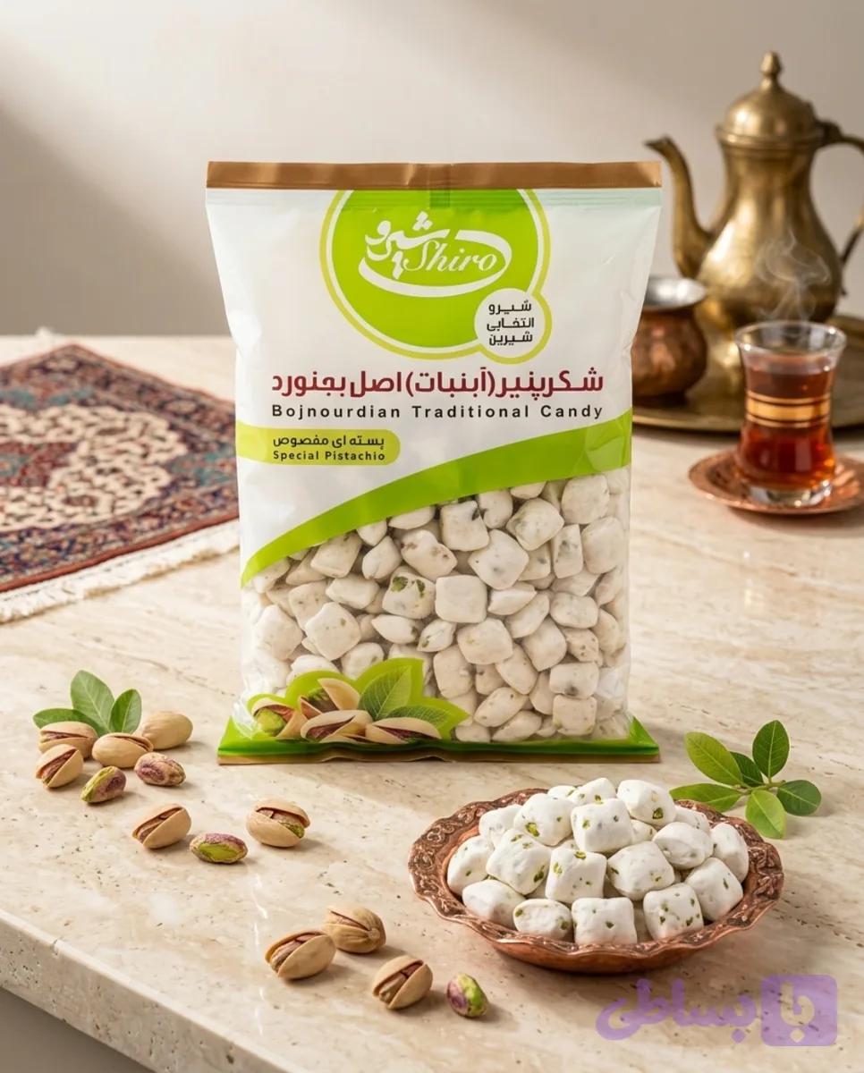 آبنبات پسته‌ای شیرو — تصویر 1