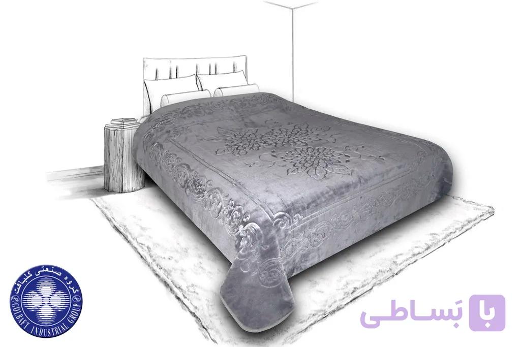 پتوی گلبافت طوسی دودی — تصویر 1