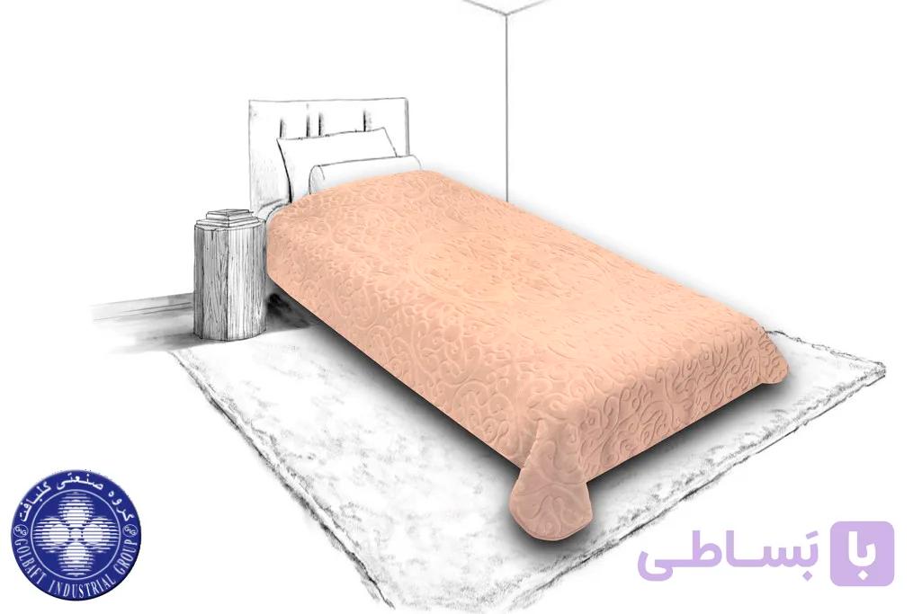 پتوی گلبافت گلبهی یک نفره — تصویر 1