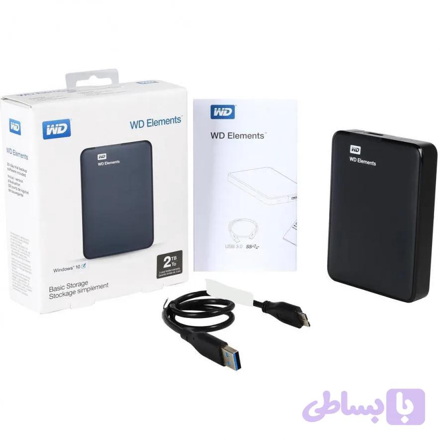 هارد اکسترنال WD مدل Elements با ظرفیت 750 گیگابایت استوک — تصویر 1