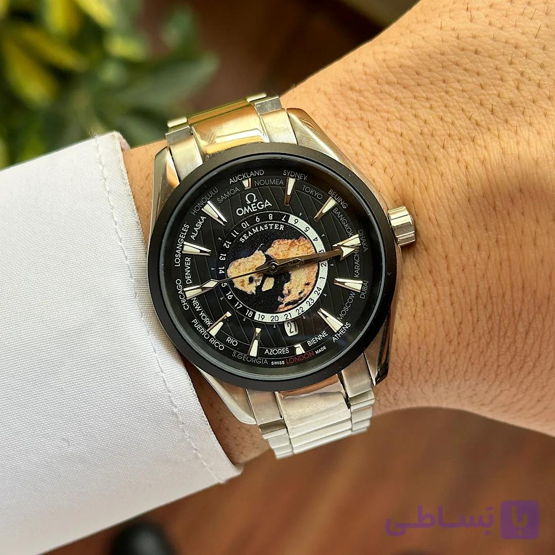 ساعت مردانه امگا مدل سیمستر جهان نما اتوماتیک