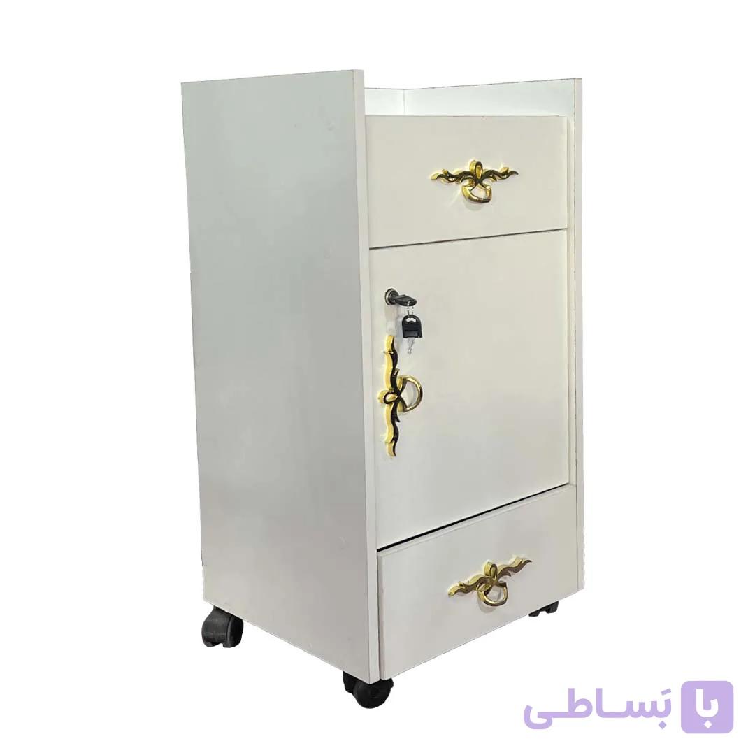 ترولی آرایشگاهی چوبی