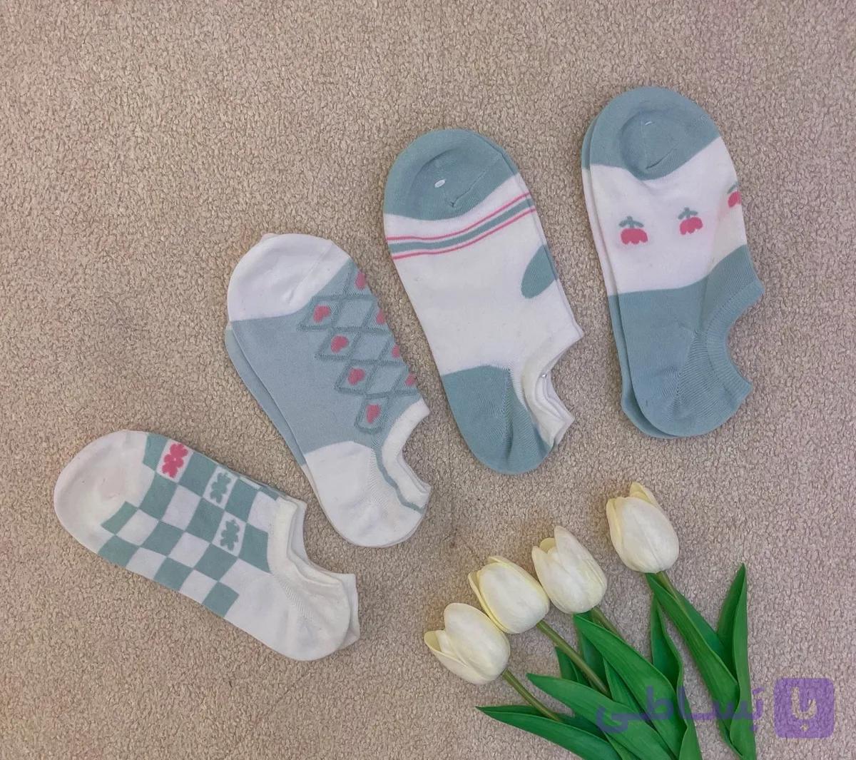 🌸 جوراب فانتزی Cotton