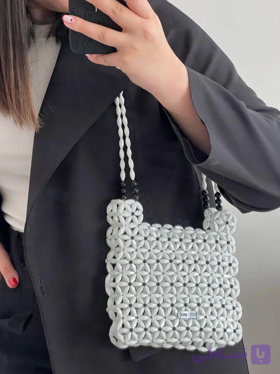 کیف  مرواریدی گندمی شکوفه