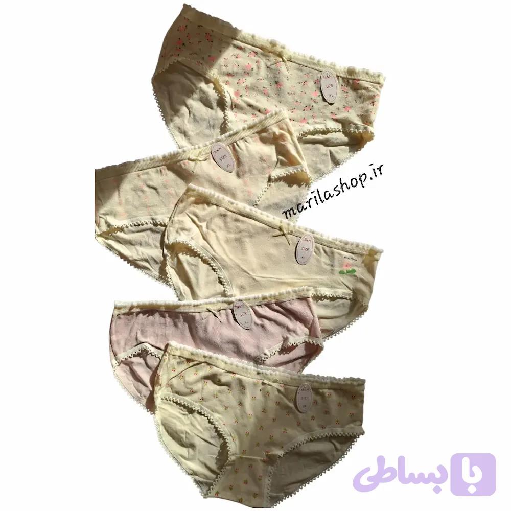 شورت زنانه وارداتی عروسکی مدل فلورین پک ۵ تایی | نرم، راحت و خوشگل