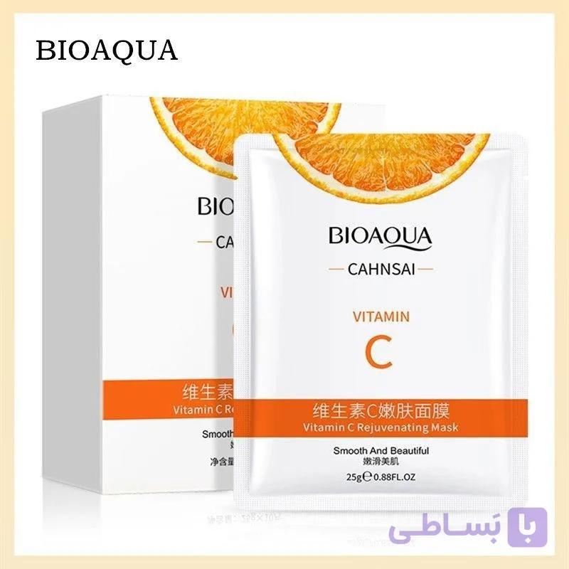 ماسک ورقه ای ویتامین سی بیواکوا bioaqua cahnsai vitamin c
