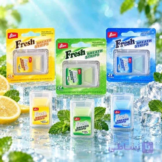 خوشبوکننده دهان ورقه‌ای 24 عددی فرش fresh breath strips — تصویر 1