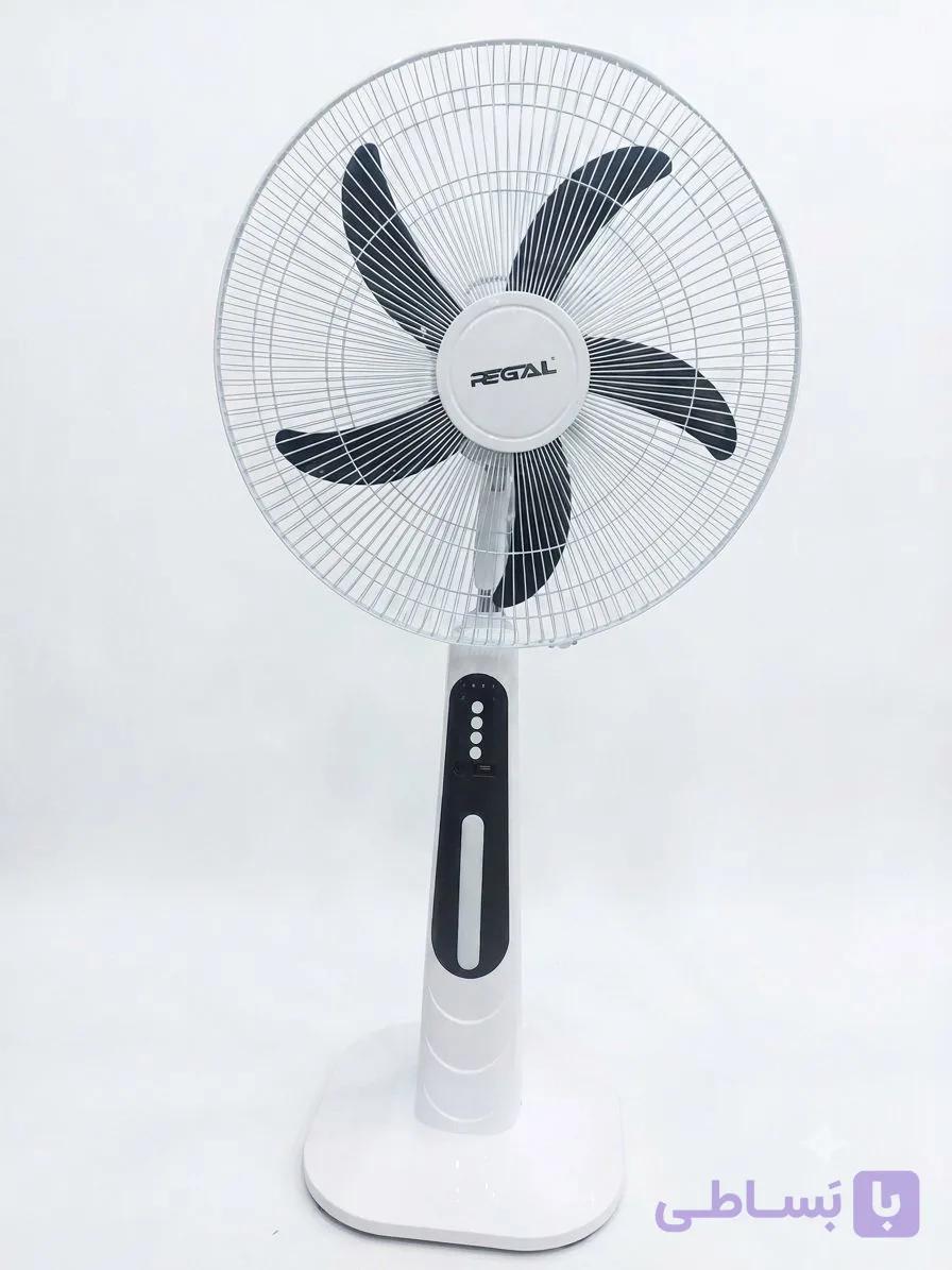 پنکه ایستاده شارژی رگال مدل RC18 سایز ۱۸ اینچ+پنل خورشیدی — تصویر 1