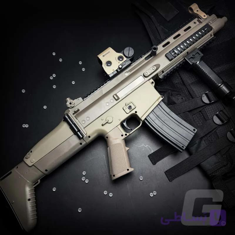 تفنگ تیر ژله‌ای SCAR-L شارژی با دوربین و حالت تمام‌اتومات (فوق حرفه ای)