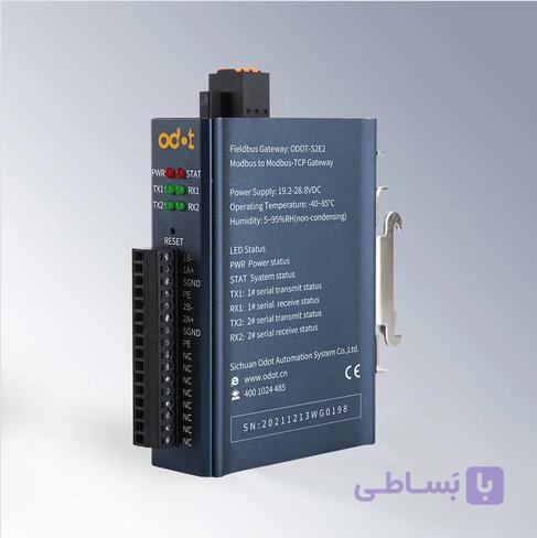 مبدل پروتکل ODOT S2E2 گیت‌وی 2 سریال Modbus RTU/ASCII به Modbus TCP