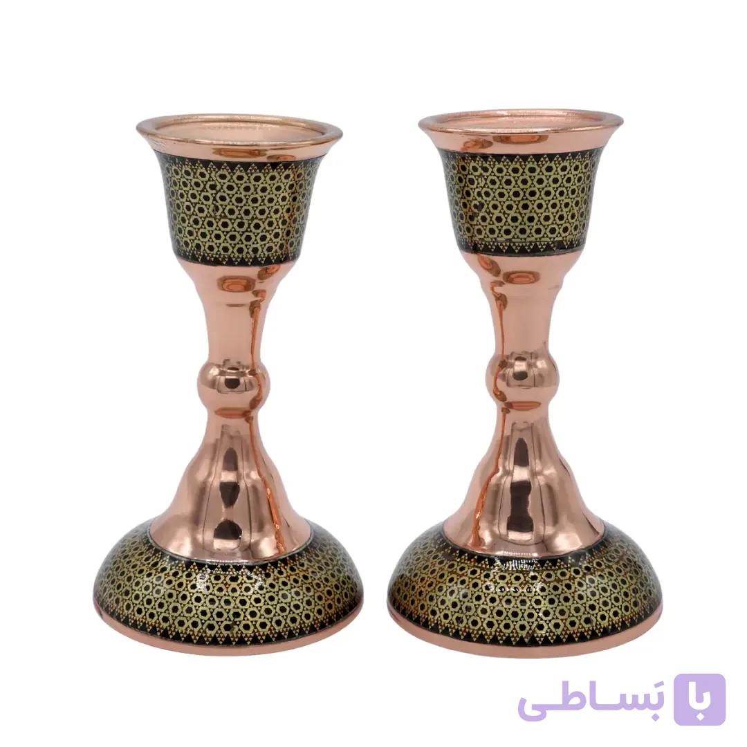 جفت شمعدان مس وخاتم