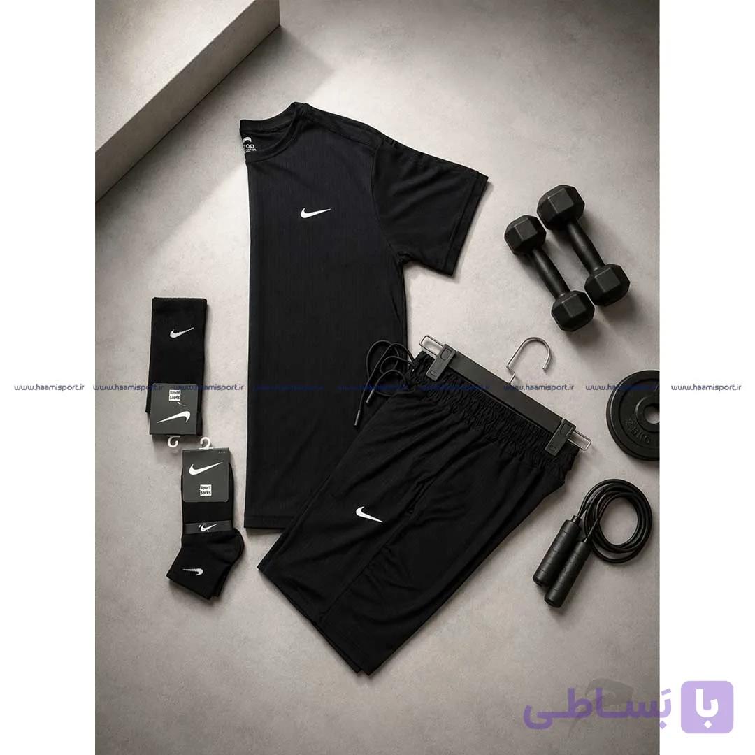 ست تیشرت و شلوارک سوزنی نایک — تصویر 1