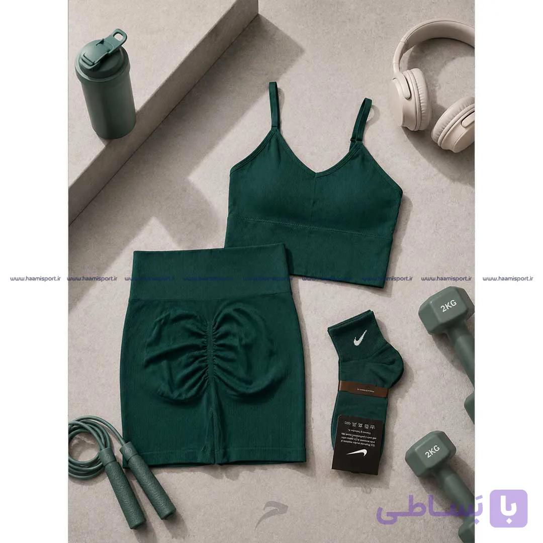 ست نیمتنه و شلوارک سیملس وارداتی — تصویر 1