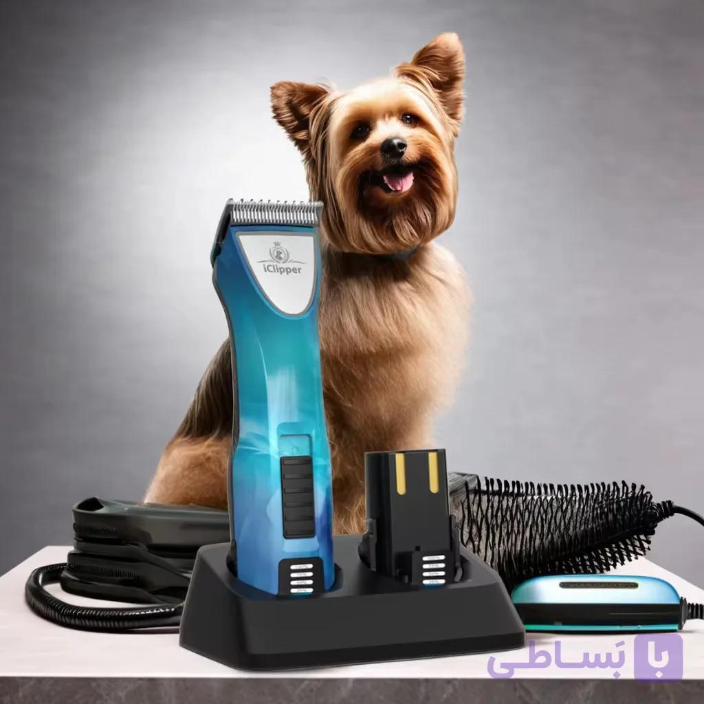 ماشین اصلاح حرفه‌ای حیوانات آی‌کلیپر MAX1 موتور براشلس | قدرت بالا و بدنه ABS کد 273 — تصویر 1