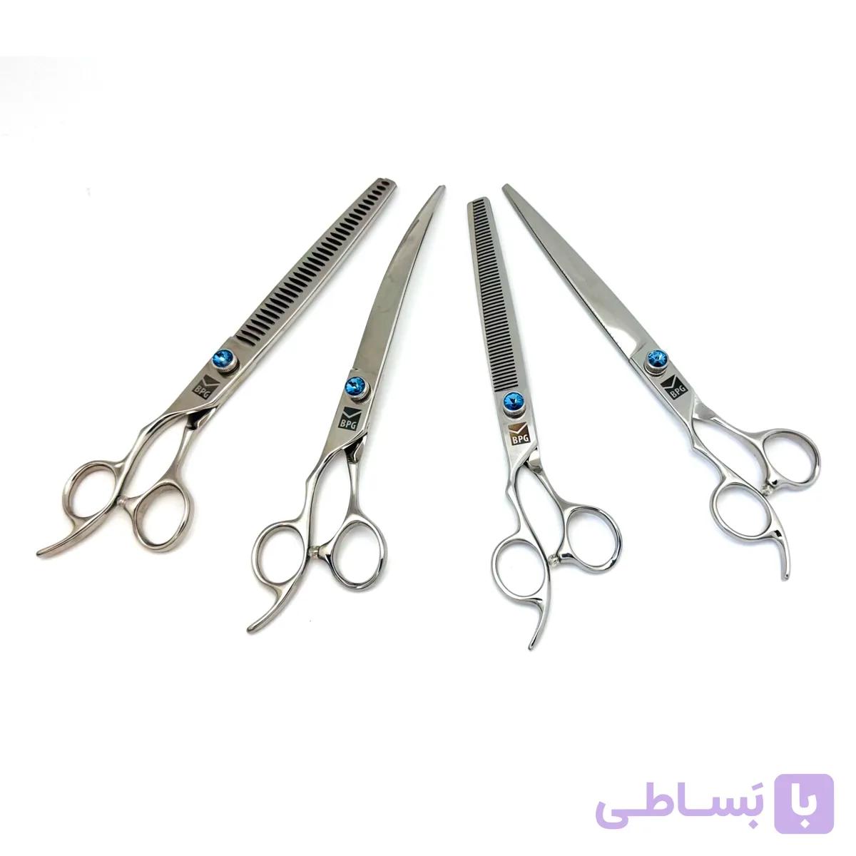 ست قیچی چپ دست ” 8  برند باربد پت گستر ساخت ژاپن کد 330 — تصویر 1