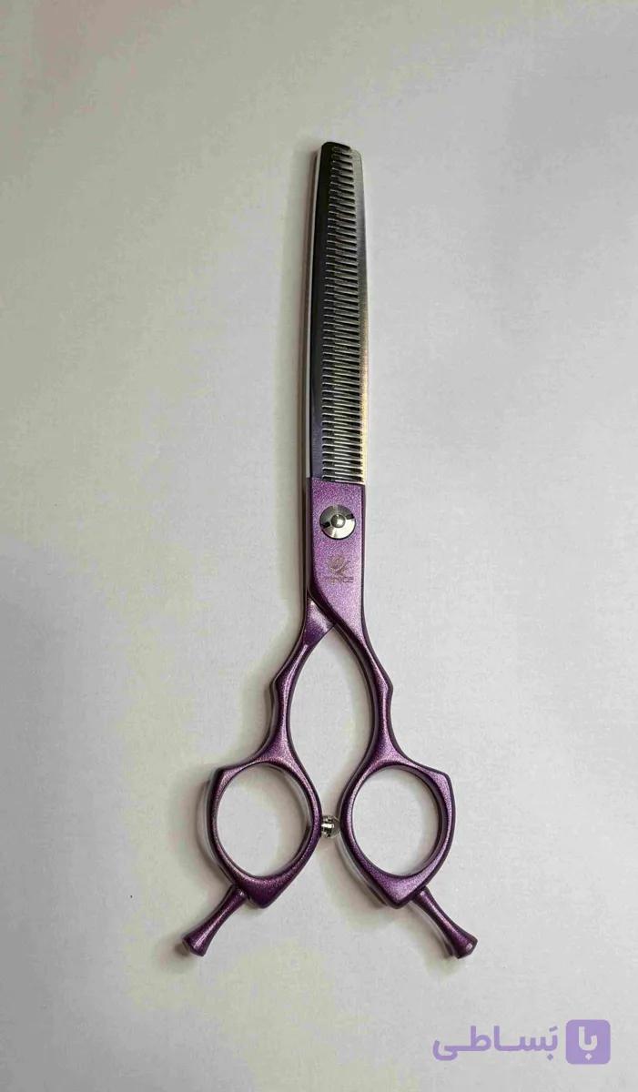 قیچی حرفه ای حیوانات فنایس چانکر صاف 7 اینچ استیل 440c ژاپنی کد 44 — تصویر 1
