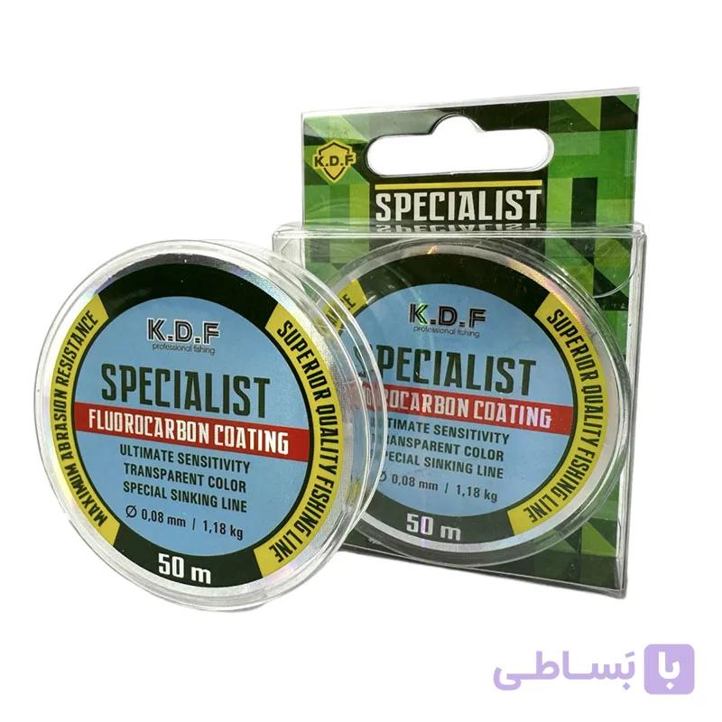 نخ ماهیگیری کایدا KDF Specialist با روکش فلوروکربن – 50 متری شفاف و مقاوم — تصویر 1
