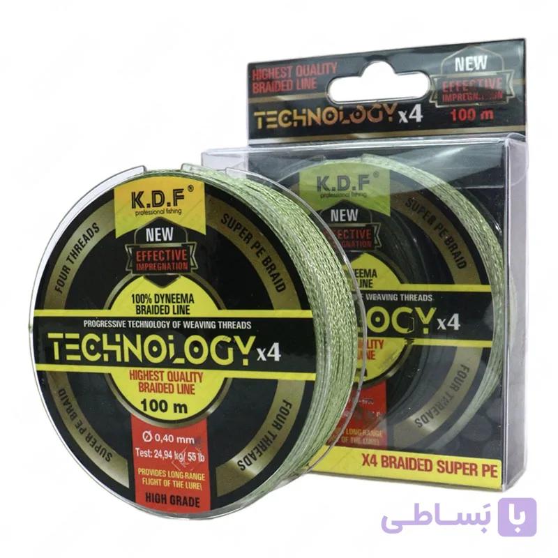 نخ ماهیگیری براید KDF Technology x4 کایدا – رنگ سبز و متراژ 100 متری — تصویر 1